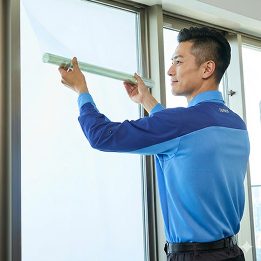 窓用フィルム施工